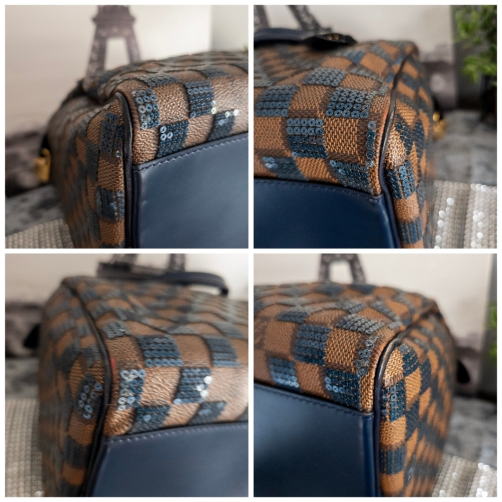 Louis Vuitton Paillettes Damier Ebene Speedy 30 w/Dustbag, Lock and Keys - Picture 8 of 17